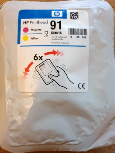HP Original 91 Druckkopf Magenta und Gelb - Druckerpatrone für Thermischen HP Tintenstrahldruck, sorgt für lebendige Farben und gestochen scharfe Druckergebnisse.