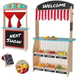 2 in 1 Schauplatz und Geschäft mit Zubehör