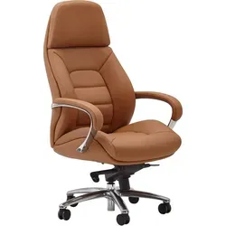 KADIMA DESIGN Chefsessel MIRON aus Leder in beige von KADIMA DESIGN