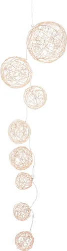 com-four® LED Lichterkette mit 8 Kugeln - Lichterkette mit LED-Licht - Dekorative Beleuchtung für Weihnachten, Geburtstag, Hochzeit oder Party