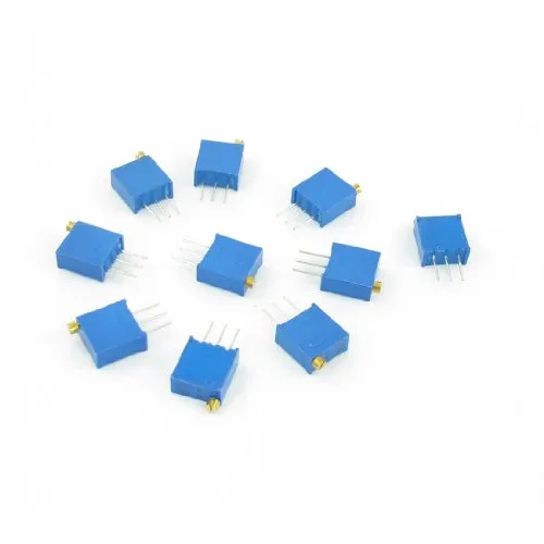 sourcing map 10 Stück 3296W-102 0,5W 1K Ohm Schneide Cermet-Potentiometer Verstellbar Resistoren DE de