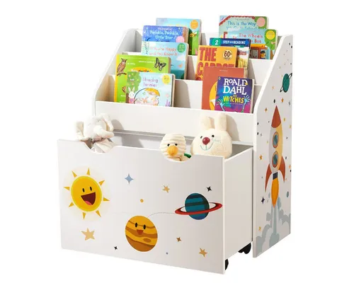 SONGMICS Kinderregal weiß 62,5 x 29,5 x 70,0 cm von SONGMICS