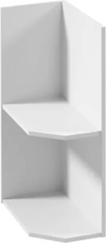 Küchenregal Eckregal aus Holz - Praktisches Eckregal mit 2 Regalfächern, ideal für die Küche oder das Esszimmer. Kompaktes Design (45 x 72 x 25 cm) und einfache Wandmontage für optimalen Platz. Modernes, einfarbiges Holzregal für stilvolle Aufbewahrung.