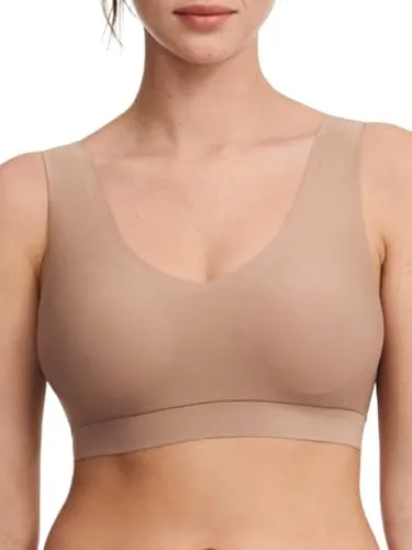 Chantelle SOFTSTRETCH UW BH B. LOS Padded V Neck, braun (02), Gr. XS/S - Bequemer, kabelloser BH aus ultraweicher Stretch-Mikrofaser. Die nicht verstellbaren, breiten Träger sorgen für Halt und Komfort – ideal für den täglichen Gebrauch.