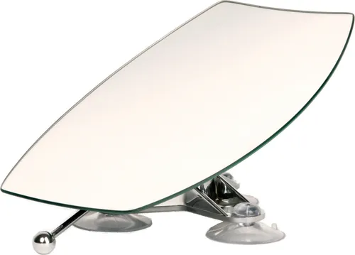 houseproud Oval Reflex Kosmetikspiegel - Eleganter Wandspiegel aus Edelstahl, 15 cm breit und 19 cm hoch – ideal für präzise Hautpflege und Make-up-Anwendungen.