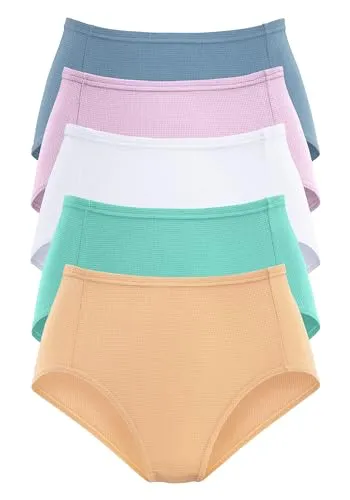 PETITE FLEUR Damen Taillenslip im 5er-Pack aus Pikee von Petite Fleur