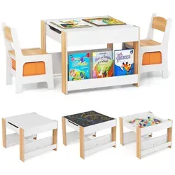 COSTWAY Kindertisch & Stuhl Set