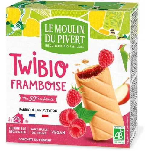 Twibio Kekse - Himbeerfüllung 150g | LE MOULIN DU PIVERT