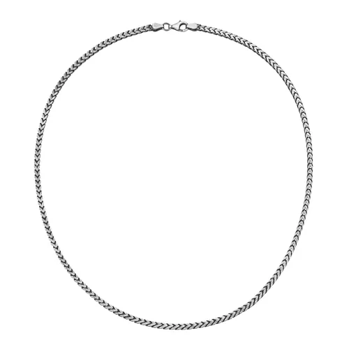 Smart Jewel Kette Kette Fantasiekette 4-kant antik, massiv, Silber 925