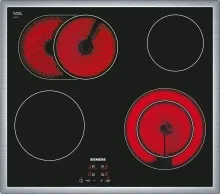 Siemens ET645HN17E - Elektrokochfeld 58.3 cm, edles Flachrahmen-Design mit Bräterzone und touchControl für einfache Bedienung