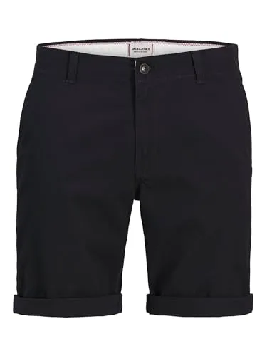 Jack & Jones PlusSize Chinoshorts JPSTDAVE - Modische Shorts in Dunkelblau 46 - Kinderhosen mit elastischem Stretch-Material für optimalen Tragekomfort, knielang und pflegeleicht, ideal für aktive Tage.
