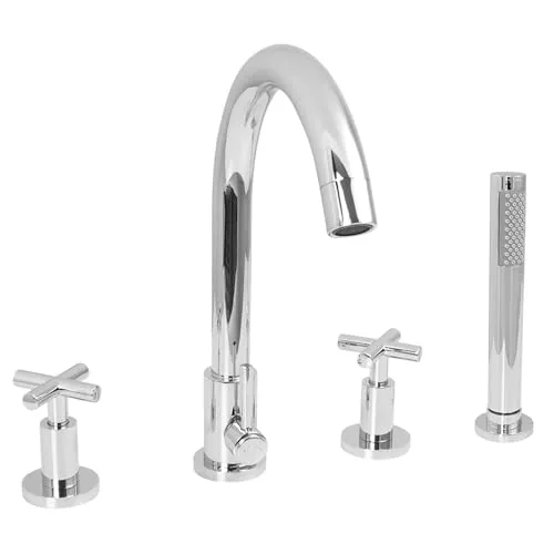 Welfenstein 4-Loch Wannenrandarmatur WRA-03 Zweigriffmischer Badewanne