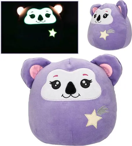 DEPESCHE Ylvi Swoppies Plüsch Koala 20cm - Kuscheltier und Kissen in einem, leuchtet im Dunkeln für süße Träume