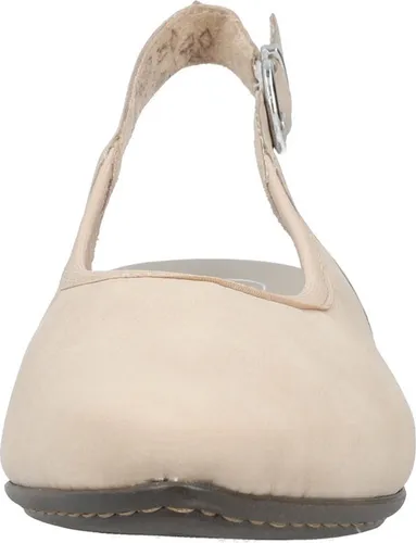 RIEKER Slingpumps für Damen, Gr. 41, hellbeige - Elegante RIEKER Slingpumps aus Lederimitat in hellbeige, ideal für den Abend oder den Sommer. Mit verstellbarem Riemchen und bequemem Blockabsatz für einen stilvollen Auftritt.