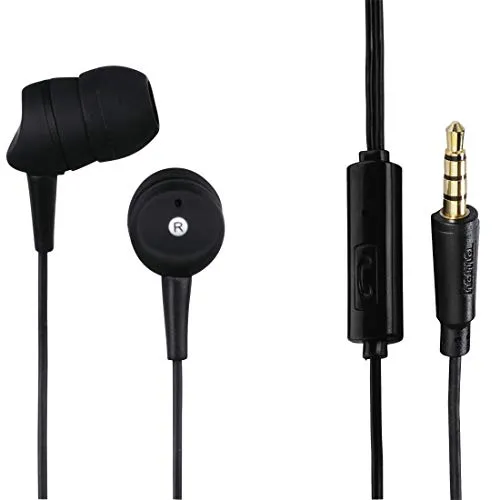 Hama Kopfhörer Basic4Phone (In-Ear-Kopfhörer, Bandbreite 20 Hz – 20 kHz, Mikrofon 50 Hz – 10 kHz, Knickschutz, Klinke 3,52 mm Stecker, Kabel 1,2 m) schwarz