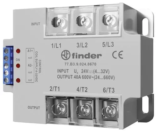 Finder Halbleiterrelais 77B382308671 - 40A, 660 V/AC - Sonstige Elektroinstallationsartikel mit hoher Schaltleistung, ideal für anspruchsvolle Anwendungen in der Automatisierungstechnik.