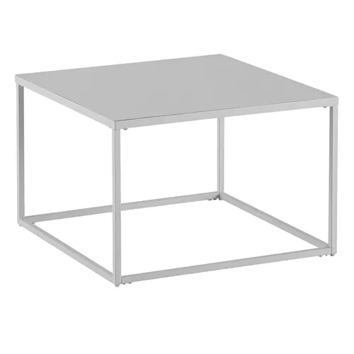 WOHNLING Couchtisch 60 cm Weiß Metall - Stylischer Wohnzimmertisch im Industrial-Stil - Couchtisch im angesagten Industrial-Stil, stabiler Stand durch robustes Metallgestell und ideal für Ablage von Snacks und Zeitungen.