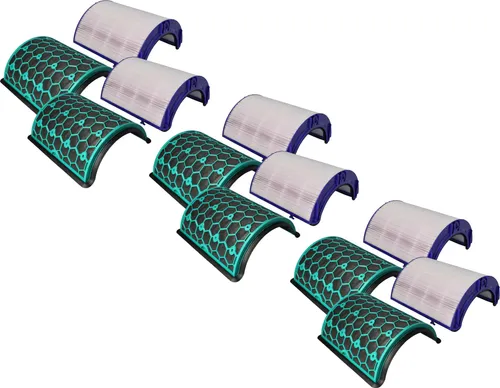 vhbw 6-teiliges Filter-Set Ersatz für Dyson 969048-03, 969048-02 für Luftreiniger - HEPA-Filter, Aktivkohlefilter