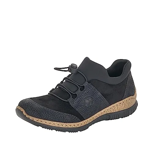 Rieker Damen Kurzstiefel N32X8 - Damen-Sneaker mit brauner Sohle, die das stilvolle Design perfekt abrundet und für optimalen Tragekomfort sorgt.