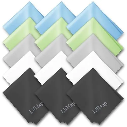 Brillenputztücher 15 Stück - Mikrofasertücher in 5 Farben - Haushaltsreiniger & Staubsauger: Premium-Mikrofasertücher, fusselfrei und ideal für empfindliche Oberflächen. Wiederverwendbar und in 5 Farben zur farblichen Kodierung Ihrer Reinigungsbedarfe.