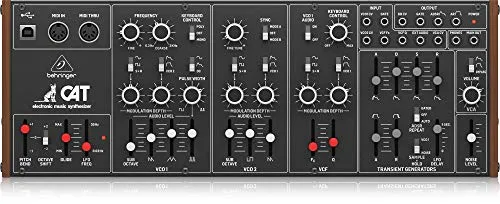 Behringer CAT - Legendärer paraphonischer Analog-Synthesizer - Tabletop-Synthesizer mit zwei VCOs und 4 Wellenformen für fette Sounds, inklusive authentischem analogen Signalweg und Eurorack-Format.