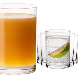 PLATINUX Gerade Trinkgläser 100ml (max. 150ml) Set 6-Teilig Saftgläser aus Glas Wassergläser klein Spülmaschinenfest - Transparent