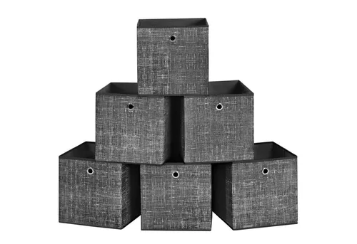 SONGMICS Aufbewahrungsbox 6er Set in schwarz von SONGMICS