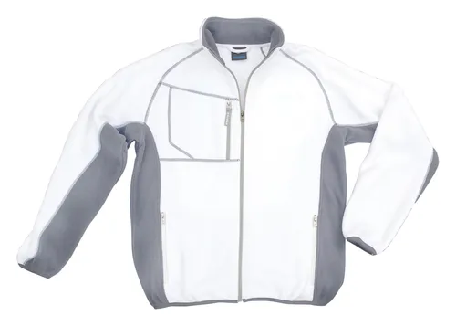 Excess Fleecejacke Champ Größe M - Weiß/Grau - Funktionsjacke aus weichem Fleece, ideal für Outdoor-Aktivitäten und bietet hervorragende Wärmeisolierung.