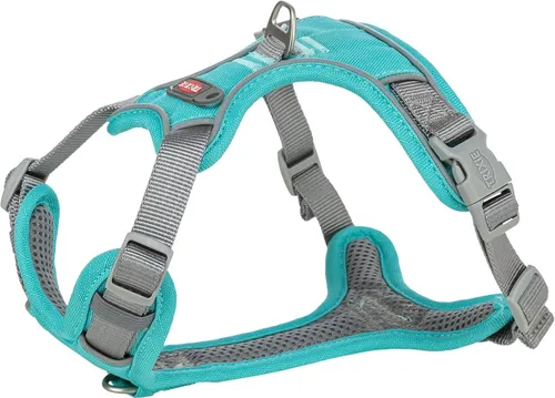 Trixie Premium Active Geschirr aqua, Größe: XS-S - Hundegeschirr für sportliche Aktivitäten, atmungsaktiv und schnelltrocknend. Mit verstellbaren Gurten und Haltegriff für optimale Kontrolle. Ideal für Outdoor-Abenteuer mit Ihrem Hund!