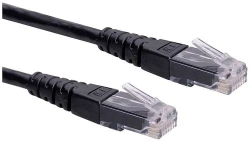 Roline 21.15.1555 RJ45 Patchkabel CAT 6 U/UTP 3.00m Schwarz 1St.