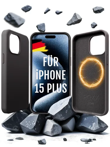 ROXX iPhone 15 Plus MagSafe Hardcase Silikon Hülle | Wie das Original