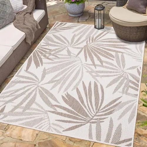 Wendeteppich DuoRug Beige, Creme - 200x290 cm - Wetterbeständig für Balkon und Terrasse - Vielseitiger Wendeteppich für innen und außen, wetterbeständig und pflegeleicht. Ideal für Balkon, Terrasse oder stark beanspruchte Räume, bringt er Abwechslung und Stil in Ihr Zuhause.