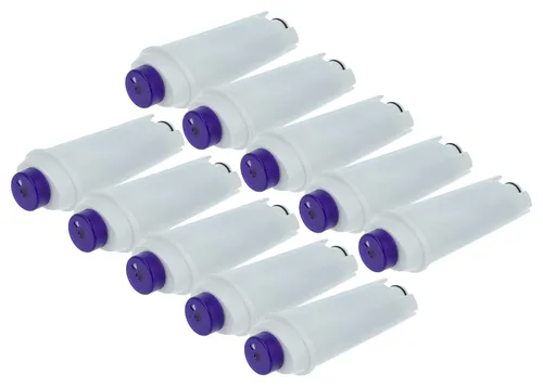 vhbw 10x Wasserfilter Filter kompatibel mit DeLonghi ESAM 3400, ESAM 4500, ESAM 4400, ESAM 4200.S Kaffeevollautomat, Espressomaschine Weiß