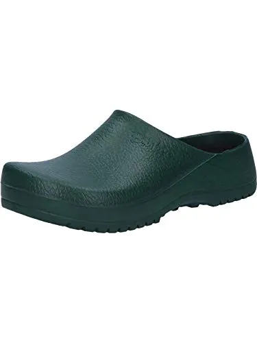 BIRKENSTOCK Super Birki Fusion Clog Green Größe 38 - Clogs für Herren mit waschbarem, anatomisch geformtem Kork-Latex-Fußbett und öl- sowie fettbeständiger Sohle – ideal für den Einsatz in der Gastronomie.