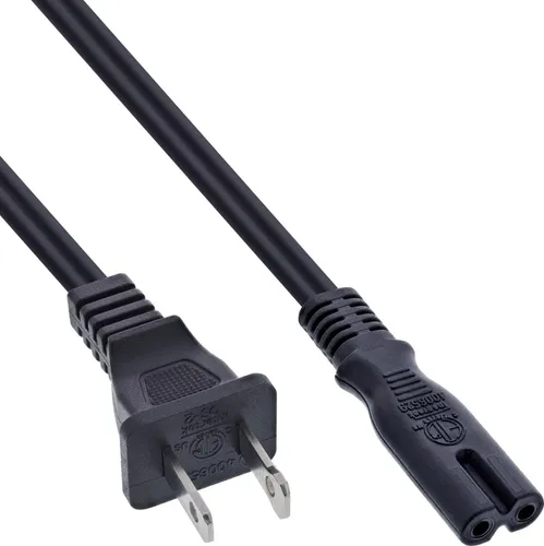 InLine Netzkabel, Netzstecker USA auf Euro 8 Buchse, 1,8m