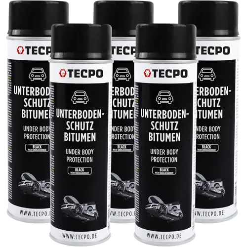 TECPO Unterbodenschutz Bitumen 5x 500ml schwarz von TECPO