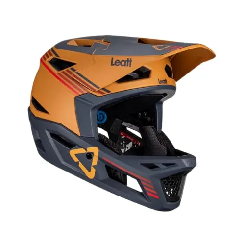 Leatt MTB Gravity 4.0 Helm V23 - Suede #M 57-58cm - Fahrradhelm mit DH-Zertifizierung, ultraleichtem Polymer, 22 Belüftungsöffnungen und Fidlock-Magnetverschluss für maximalen Komfort und Sicherheit.