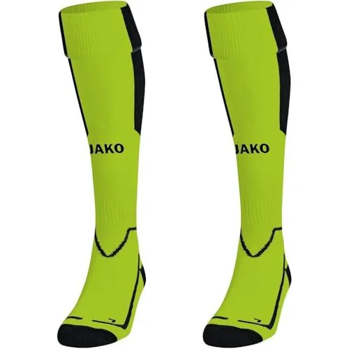 JAKO Unisex Stutzenstrumpf Lazio, Neongrün/Schwarz, 39-42