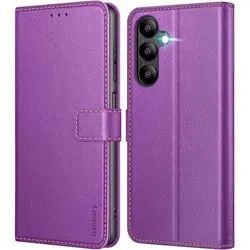 Handyhülle Samsung Galaxy A05s Premium Leder Klapphülle in Violett mit Standfunktion - Elegante Klapphülle für das Samsung Galaxy A05s, bietet Schutz und eine praktische Standfunktion für komfortables Ansehen von Videos.