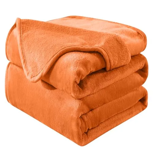 HOZY Kuscheldecke Flauschig Decke Fleecedecke in orange von HOZY