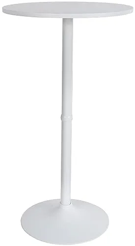 CLP Stehtisch Rund Ø 60 cm – Eleganter Bartisch mit stabilem Metallgestell - Bartisch mit runder Tischplatte für 2-4 Personen, ideal für Wohn- und Gastronomiebereich. Pflegeleicht und standsicher, perfekt für Barhocker mit 75 cm Sitzhöhe.