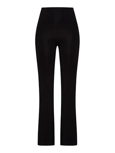 Les Lunes - Damen - Hose - Belle Leggings Flared - Bambusviskose,bequem, hoher elastischer Taillenbund,ausgestelltes Bein