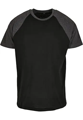 T-Shirt Raglan Contrast Tee Black/Charcoal M
