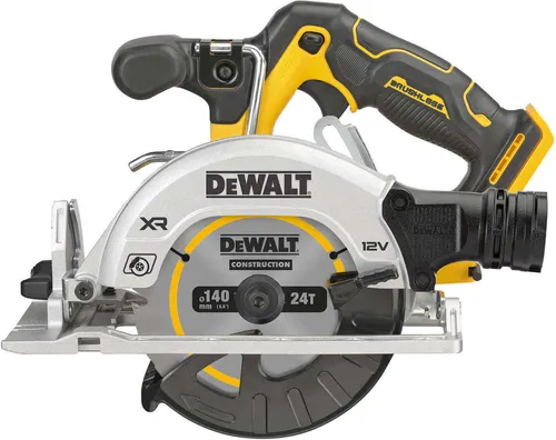 DeWALT Akku-Handkreissäge DCS512NT-XJ 12V - Sägen: Leistungsstarke Handkreissäge mit bürstenlosem Motor, inkl. Sägeblatt und praktischem Zubehör für präzise Schnitte bis 47 mm.