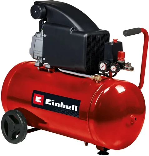 Einhell Kompressor TC-AC 270/50/8 - Kompressor für Druckluftarbeiten mit 50L Tank, 8 bar Druck und präzisem Druckminderer. Ideal für Werkstätten und Heimwerker, langlebig dank Ölschmierung.