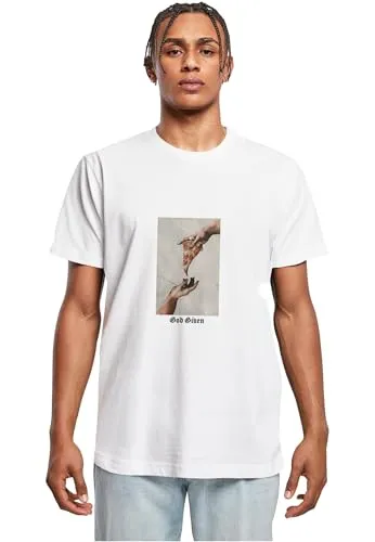 Mister Tee Herren God Given Pizza Tee White, M