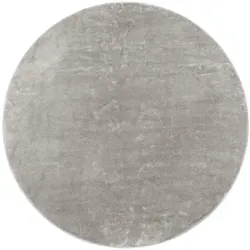 Paco Home Kurzflorteppich, Grau, Rund 120x120 cm - Strapazierfähiger Kurzflorteppich aus 100% Polyester, ideal für Fußbodenheizung, pflegeleicht und maschinenwaschbar. Verwandelt jeden Raum in eine kuschelige Wohlfühl-Oase.