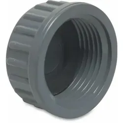 Gewindekappe Pvc-u, 1 1/2 Zoll Ig, 10 Bar, Grau - Profec von Bevo