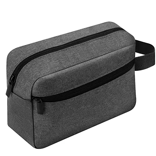 Kulturbeutel Herren, Kulturtasche Damen Große tragbare Kosmetiktasche Wasserabweisend Rasierentasche Waschtasche für die Reise mit Griff Großer Stauraum (Schwarz)