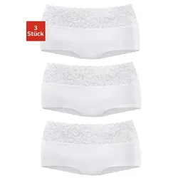 VIVANCE Damen Panty 3er Pack - Funktionsunterwäsche mit extra breitem Spitzenbund und weicher Baumwoll-Stretch-Qualität für optimalen Tragekomfort.